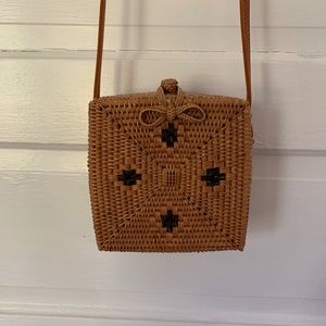 Urban Outfitters | Harper Natural Straw Square Crossbody Bag